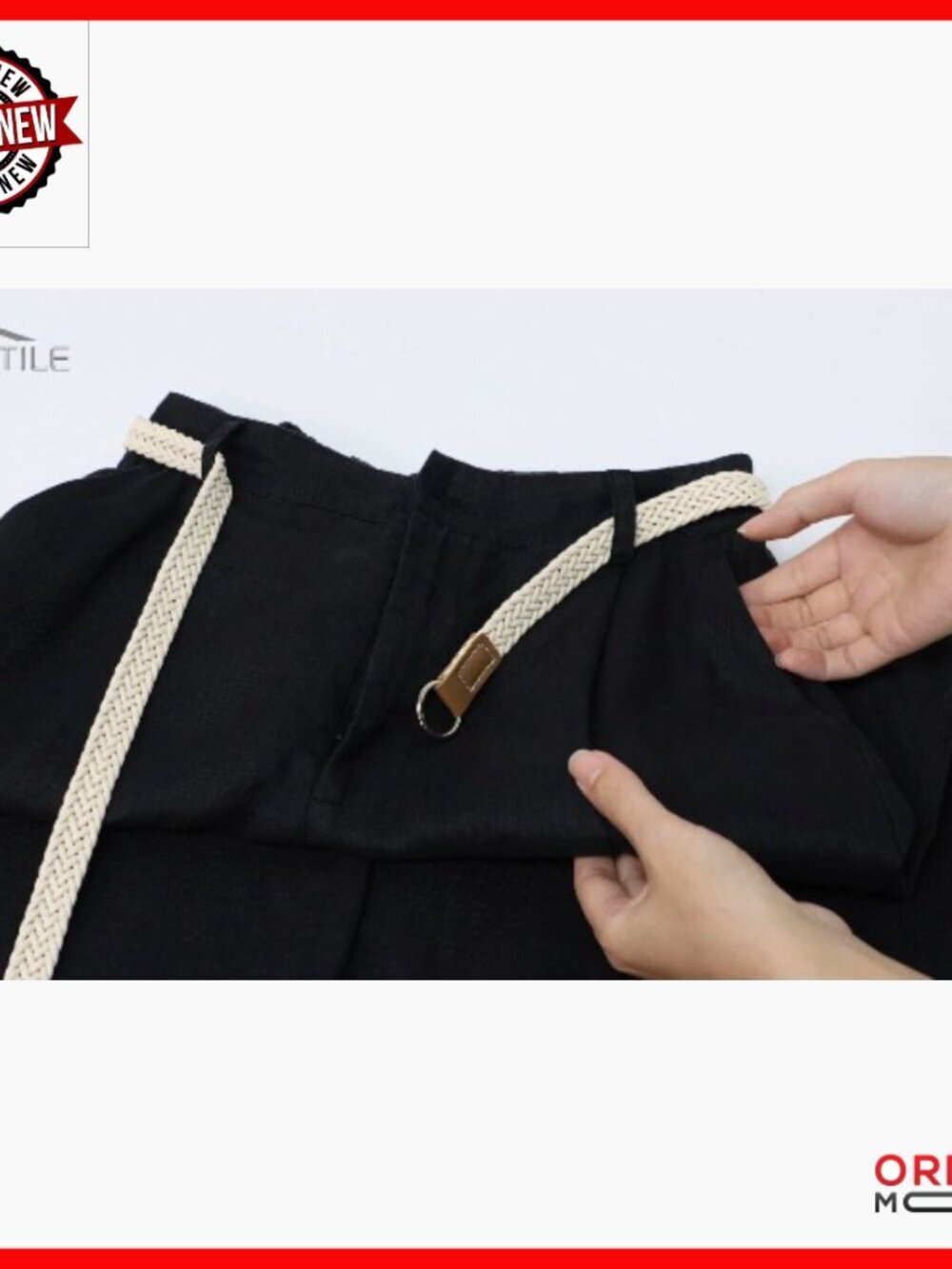 Linen Wide Leg Pants High Waisted Casual Trousers with Pockets Summer - Picture 7 of 7